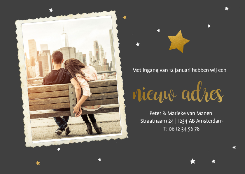 Kerst verhuiskaart met foto - Kerstkaarten Kerstkaarten - Kerst verhuiskaart met foto