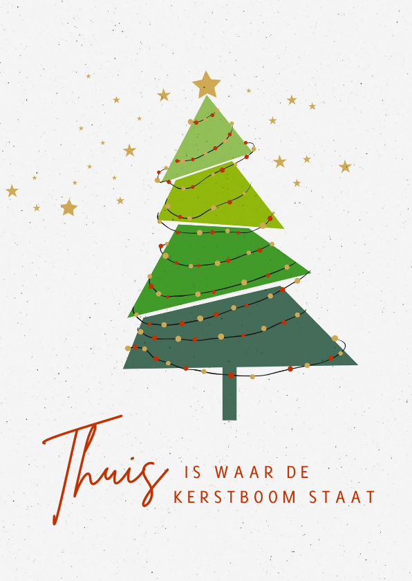 Kerst verhuizing thuis is waar de kerstboom staat - Kerstkaarten Kerstkaarten - Kerst verhuizing thuis is waar de kerstboom staat