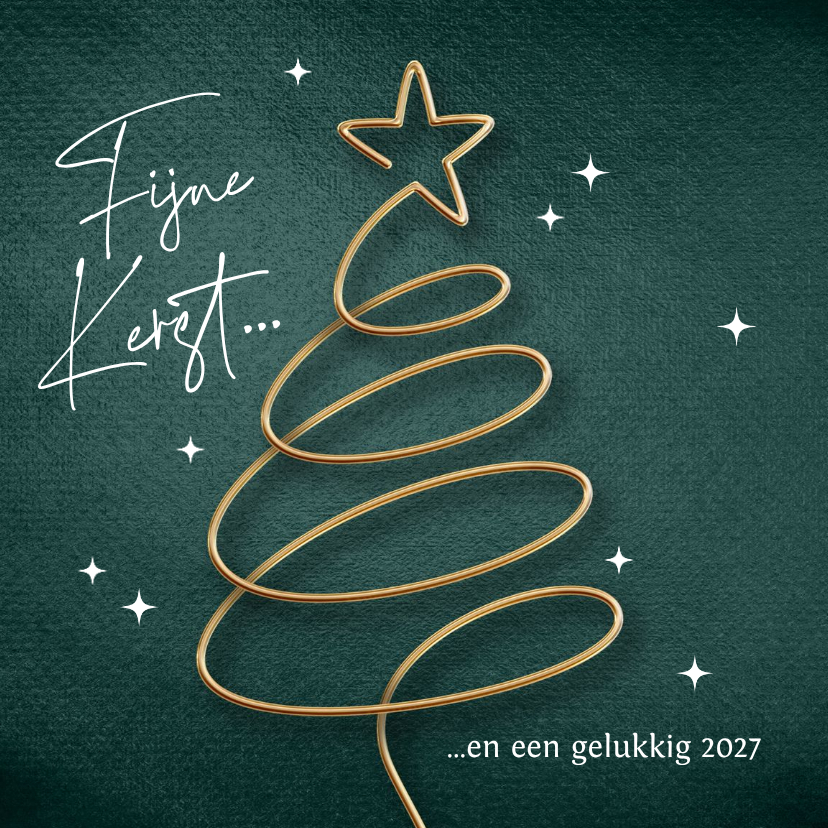 Kerstboom kerstkaart groene achtergrond - Kerstkaarten Kerstkaarten - Kerstboom kerstkaart groene achtergrond