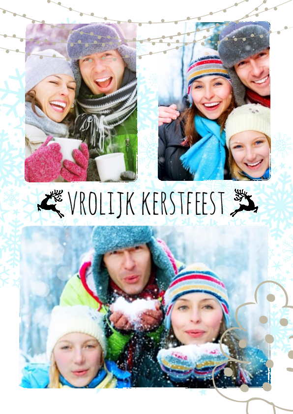 Kerstcollage 3 foto's - BK - Kerstkaarten Kerstkaarten - Kerstcollage 3 foto's - BK