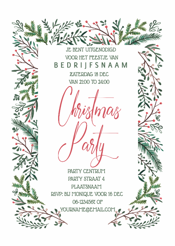 Kerstfeest dennegroen - Kerstkaarten Kerstkaarten - Kerstfeest dennegroen