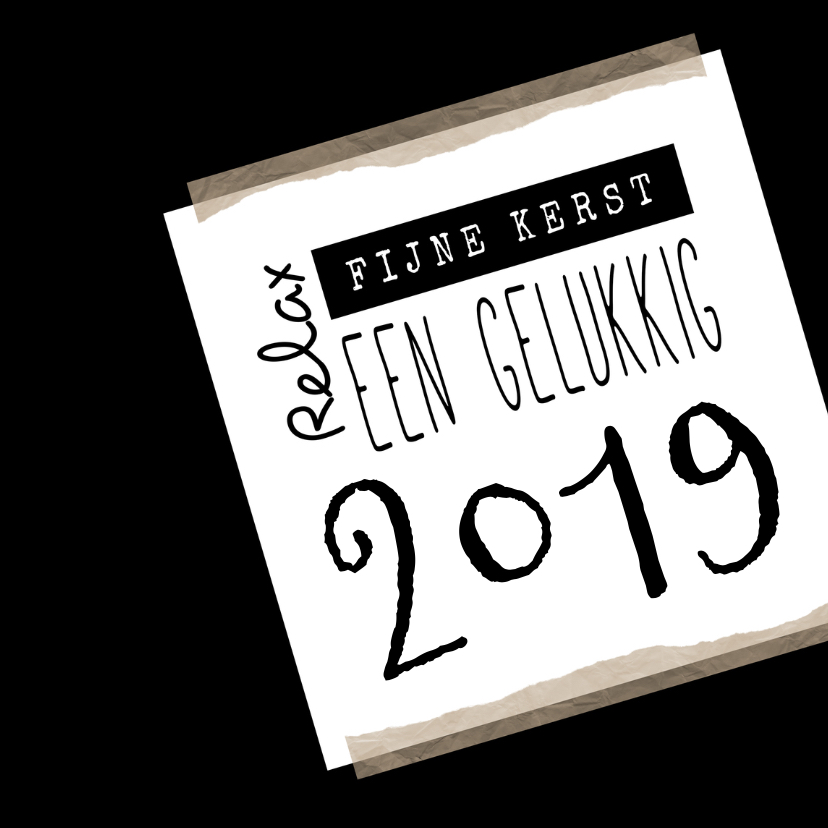 Kerstkaart 2019 hip zwartwit-IP - Kerstkaarten Kerstkaarten - Kerstkaart 2019 hip zwartwit-IP