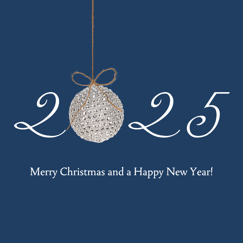 Kerstkaart 2025 kerstballen Kerstkaarten Kaartje2go