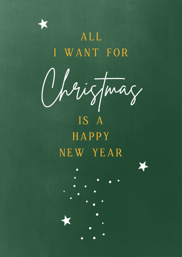 Kerstkaart All I want for christmas - Kerstkaarten Kerstkaarten - Kerstkaart All I want for christmas