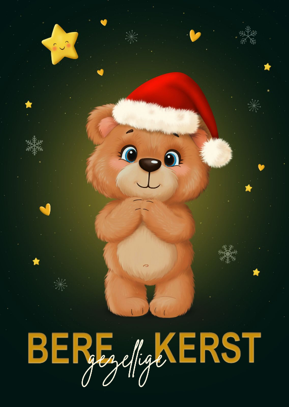 Kerstkaart Beregezellige dagen - Kerstkaarten Kerstkaarten - Kerstkaart Beregezellige dagen