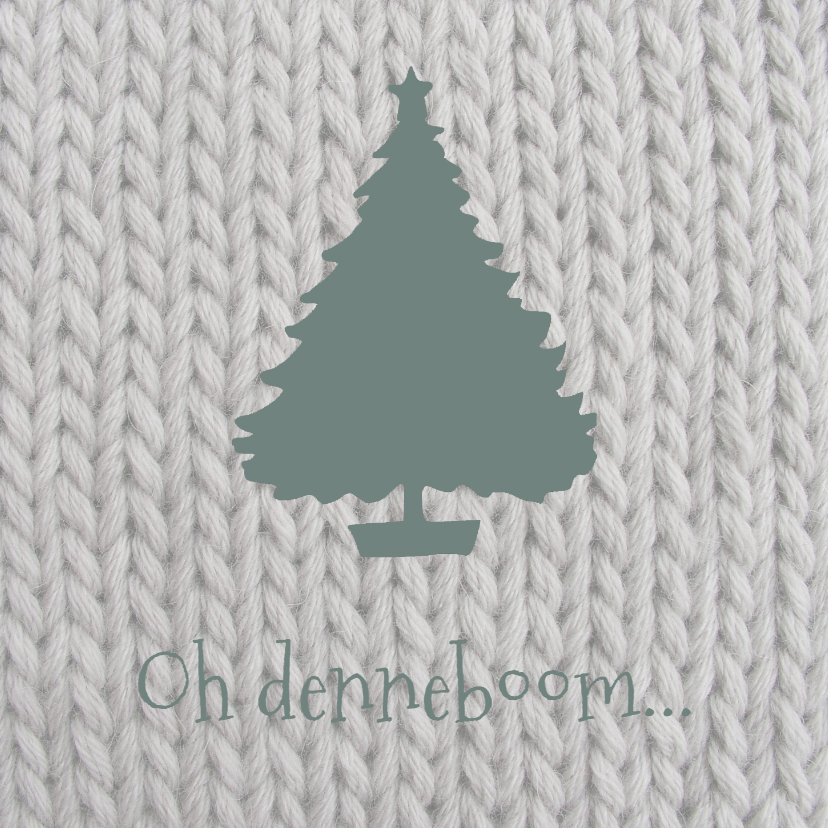 Kerstkaart Breiwerk Denneboom - Kerstkaarten Kerstkaarten - Kerstkaart Breiwerk Denneboom