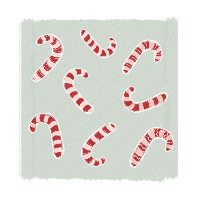 Kerstkaarten - Kerstkaart candy cane Duchenne Parent Project 
