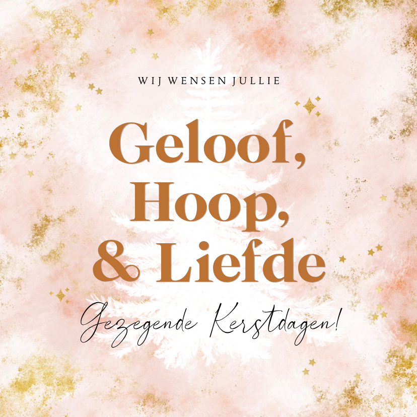 Kerstkaart christelijk schilderachtig goud silhouet - Kerstkaarten Kerstkaarten - Kerstkaart christelijk schilderachtig goud silhouet