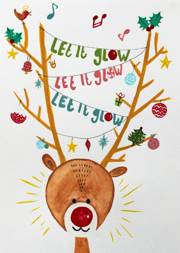 Kerstkaart CliniClowns glow - Kerstkaarten Kerstkaarten - Kerstkaart CliniClowns glow