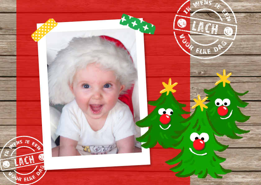 Kerstkaart CliniClowns Lach foto - Kerstkaarten Kerstkaarten - Kerstkaart CliniClowns Lach foto