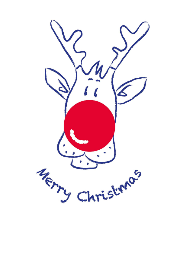 Kerstkaart CliniClowns Rudolph 2 - Kerstkaarten Kerstkaarten - Kerstkaart CliniClowns Rudolph 2