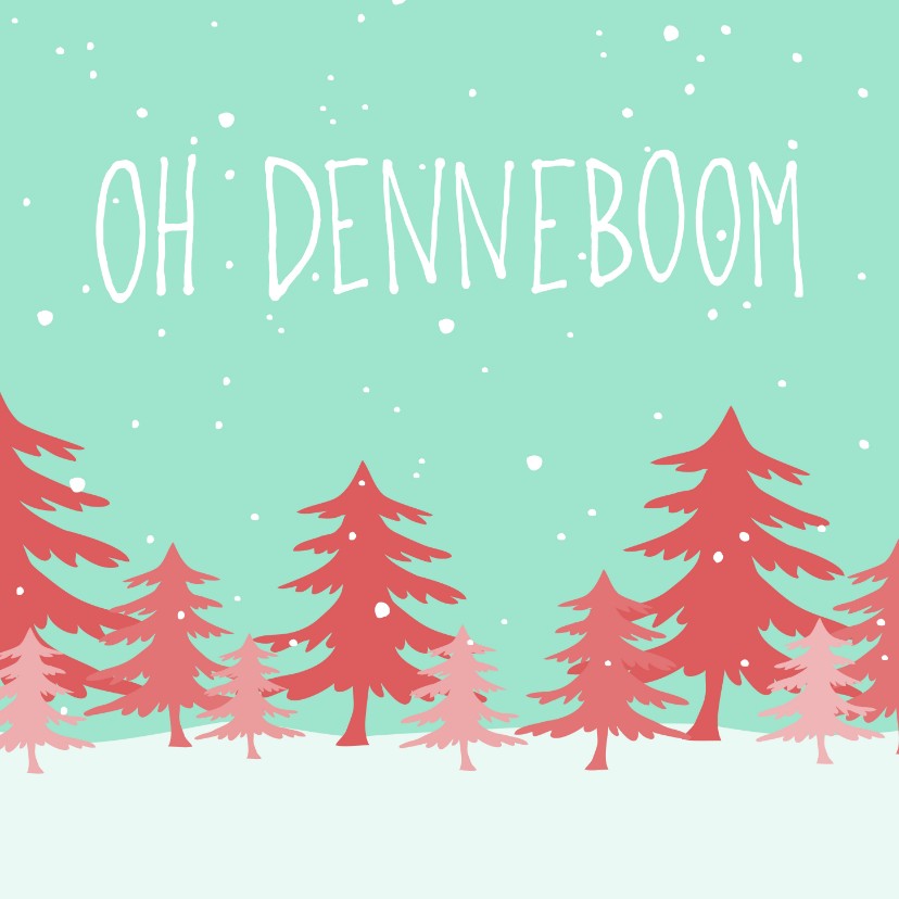 Kerstkaart denneboom - Kerstkaarten Kerstkaarten - Kerstkaart denneboom
