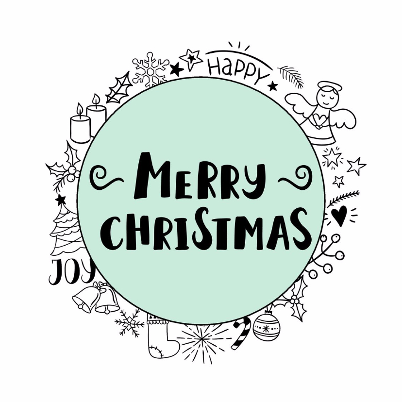 Kerstkaart Doodle - WW - Kerstkaarten Kerstkaarten - Kerstkaart Doodle - WW