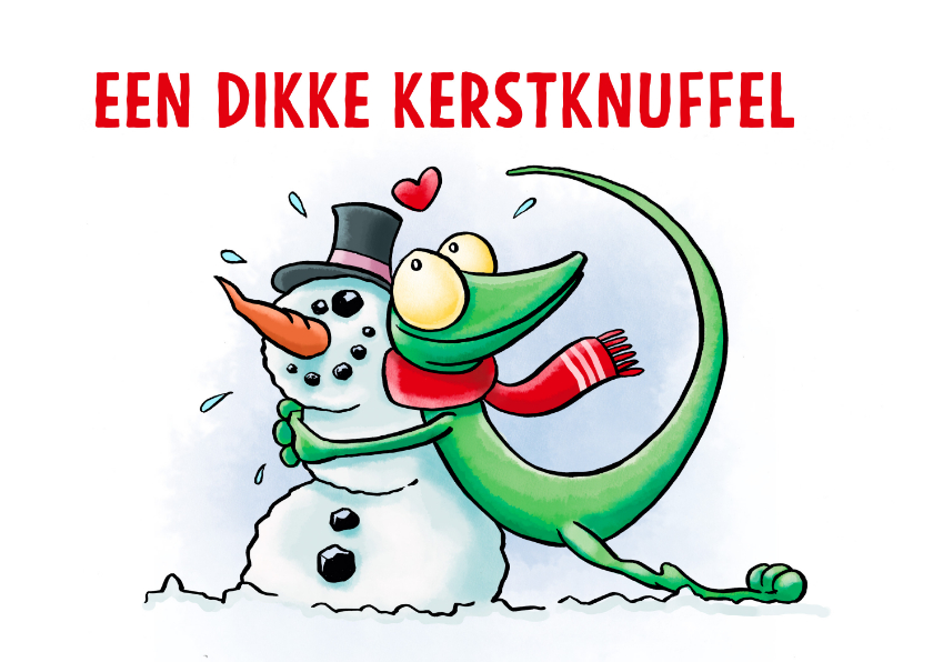 Kerstkaarten - Kerstkaart - Een dikke kerstknuffel 