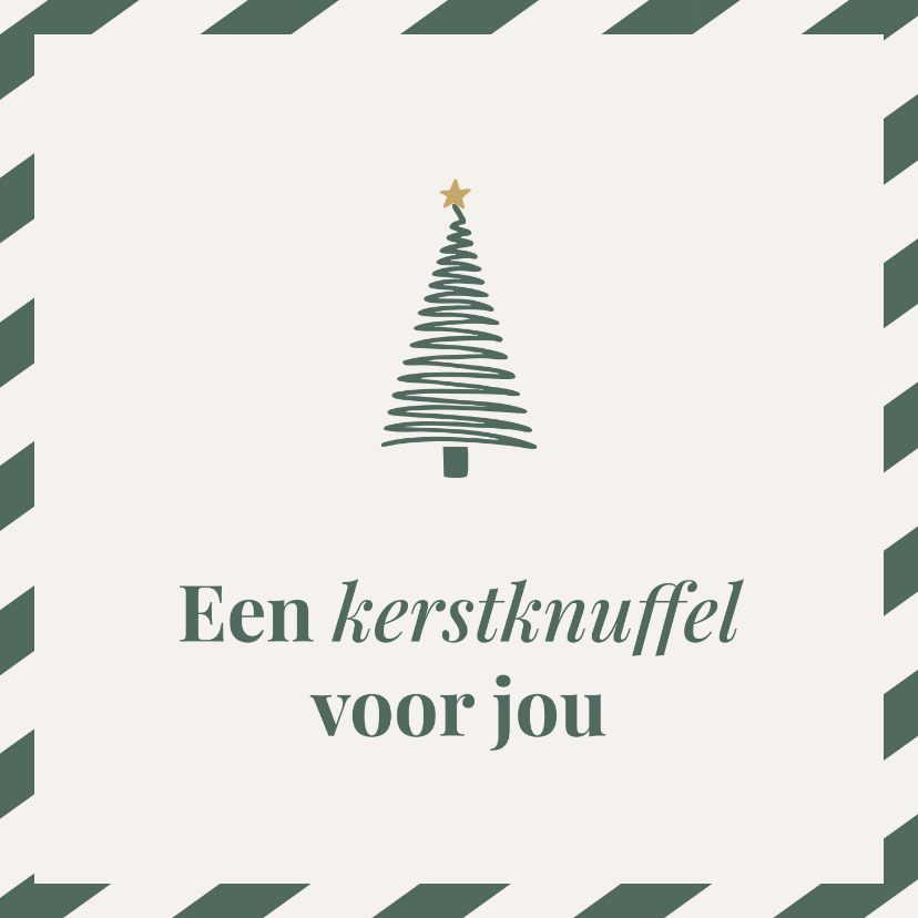 Kerstkaart 'een kerstknuffel voor jou' van Norah - Kerstkaarten Kerstkaarten - Kerstkaart 'een kerstknuffel voor jou' van Norah