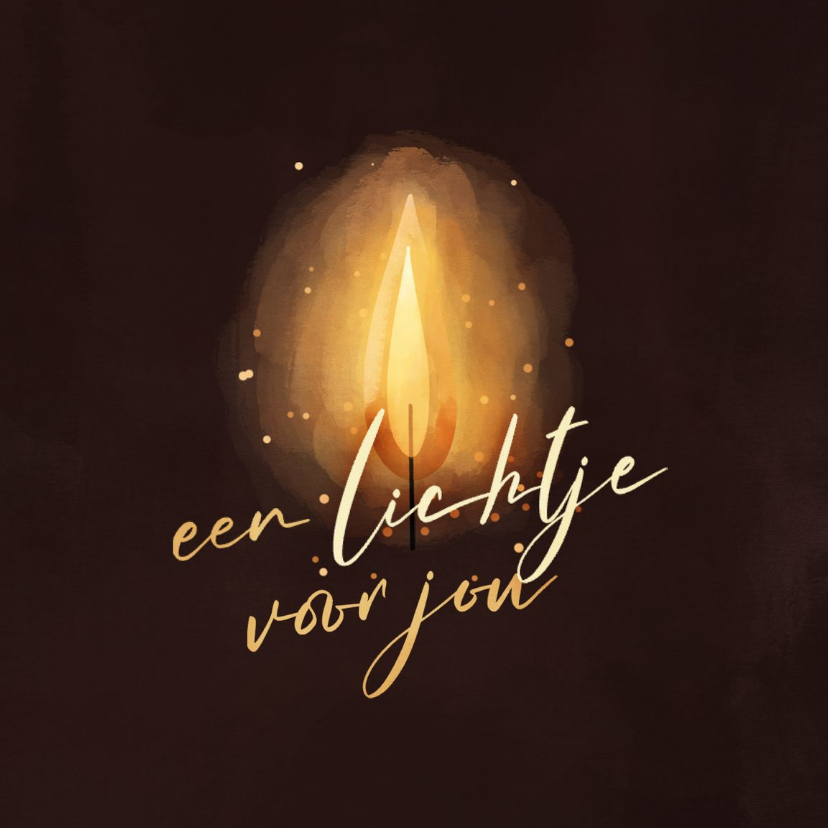 Kerstkaart een lichtje voor jou vlam - Kerstkaarten Kerstkaarten - Kerstkaart een lichtje voor jou vlam