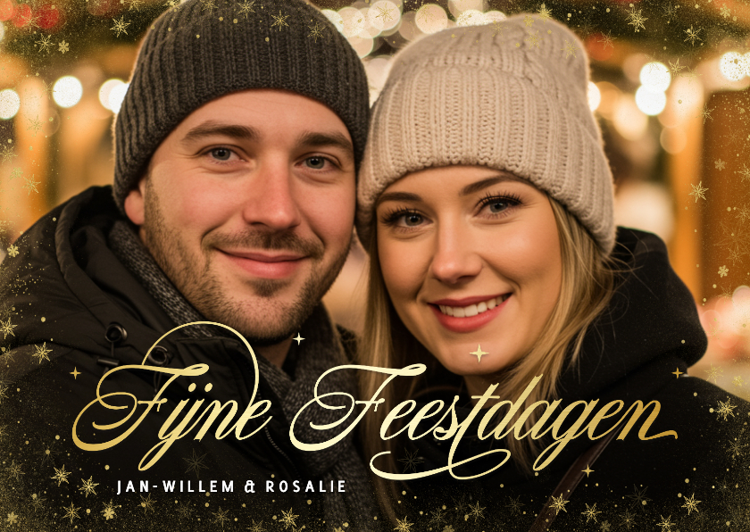 Kerstkaarten - Kerstkaart eigen foto fijne feestdagen
