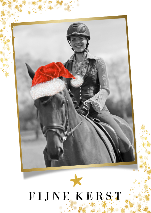 Kerstkaart eigen foto paard - Kerstkaarten Kerstkaarten - Kerstkaart eigen foto paard