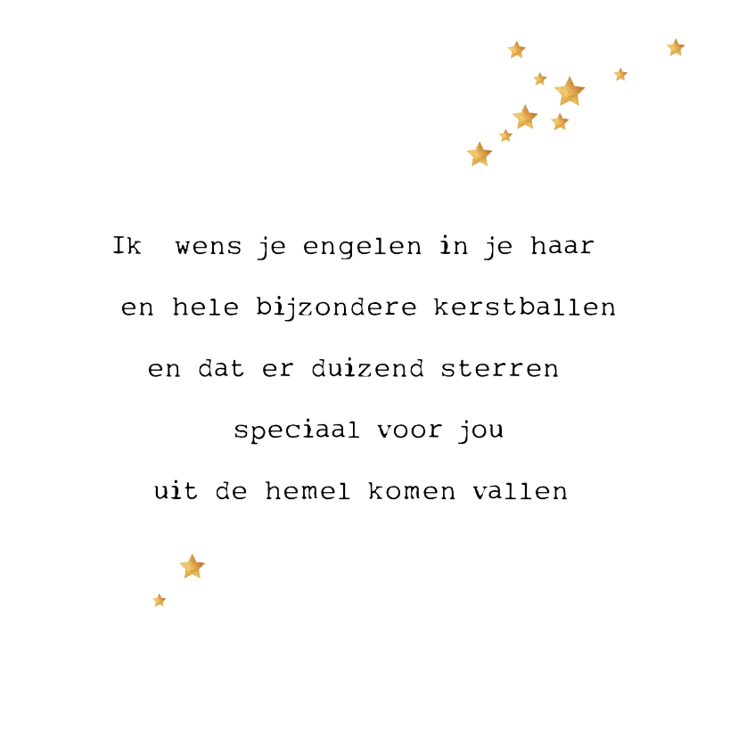 Kerstkaart feestdagen met vallende sterren - Kerstkaarten Kerstkaarten - Kerstkaart feestdagen met vallende sterren