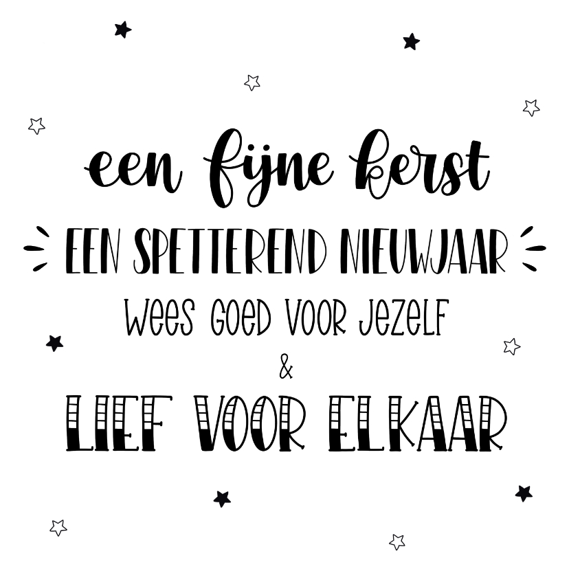 Kerstkaarten - Kerstkaart fijne kerst & spetterend nieuwjaar