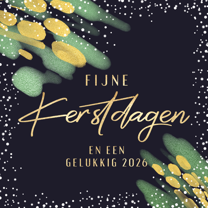 Kerstkaarten - Kerstkaart fijne kerstdagen sneeuw