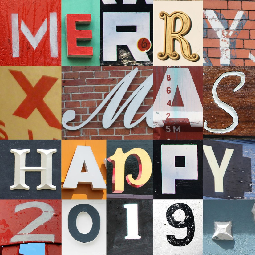 Kerstkaart foto letters - Kerstkaarten Kerstkaarten - Kerstkaart foto letters