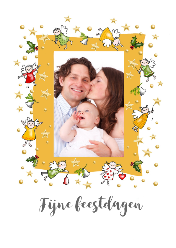 Kerstkaart - foto piepkleine engeltjes - Kerstkaarten Kerstkaarten - Kerstkaart - foto piepkleine engeltjes
