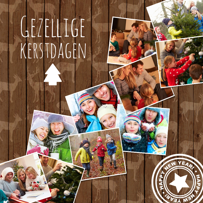 Kerstkaarten - Kerstkaart foto's slinger