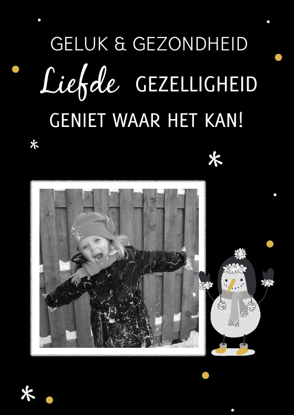 Kerstkaart: Geluk en gezondheid - Kerstkaarten Kerstkaarten - Kerstkaart: Geluk en gezondheid
