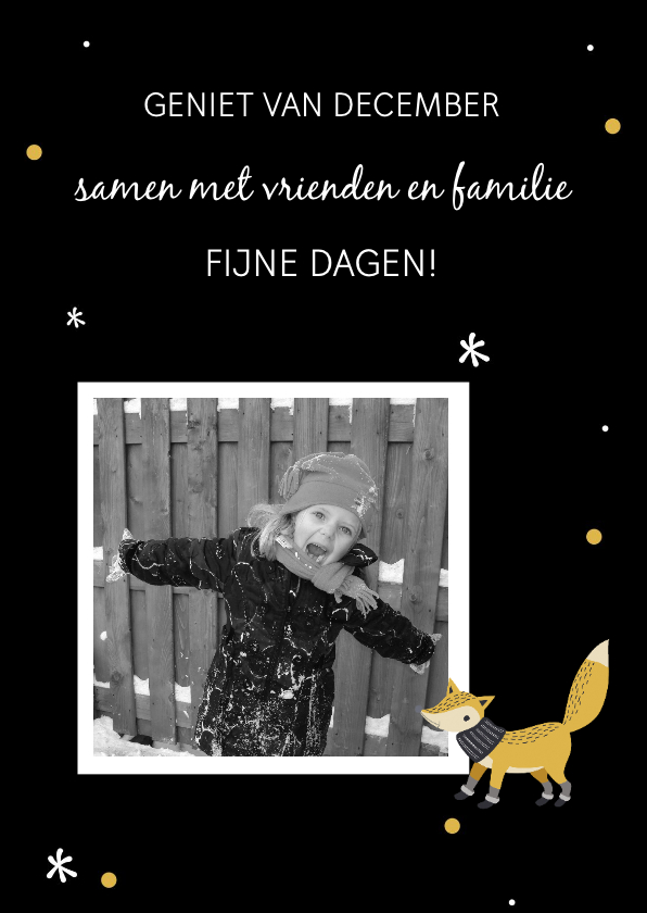 Kerstkaart: Geniet van december - Kerstkaarten Kerstkaarten - Kerstkaart: Geniet van december