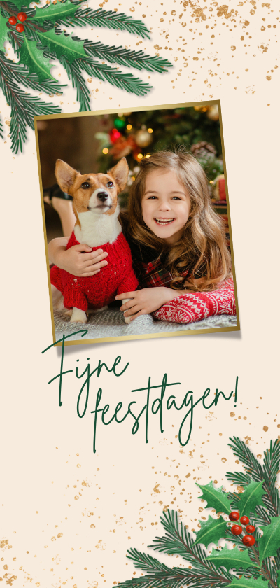 Kerstkaart gezellige kerstdecoratie en foto - Kerstkaarten Kerstkaarten - Kerstkaart gezellige kerstdecoratie en foto