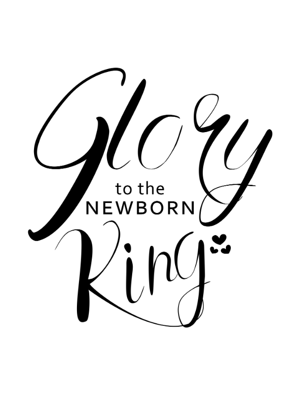 Kerstkaart - Glory to the newborn king - Kerstkaarten Kerstkaarten - Kerstkaart - Glory to the newborn king