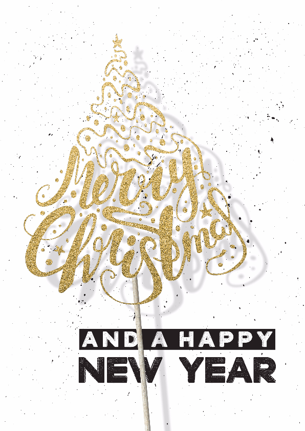 Kerstkaart - handlettering kerstboom - Kerstkaarten Kerstkaarten - Kerstkaart - handlettering kerstboom