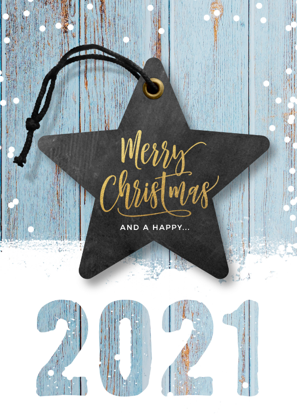 Kerstkaart hout sneeuw 2021 - Kerstkaarten Kerstkaarten - Kerstkaart hout sneeuw 2021