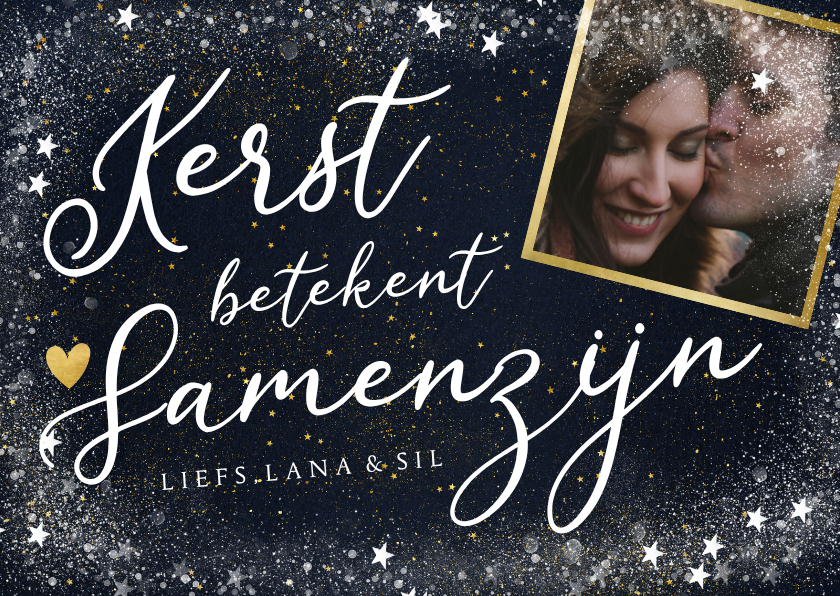 Kerstkaart kerst betekent samenzijn - Kerstkaarten Kerstkaarten - Kerstkaart kerst betekent samenzijn