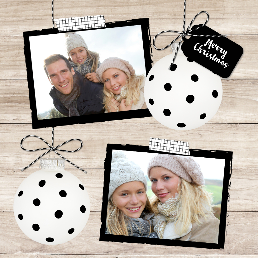Kerstkaart Kerstbal Stippen - Kerstkaarten Kerstkaarten - Kerstkaart Kerstbal Stippen