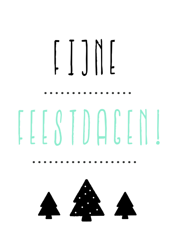 Kerstkaart kerstbomen poster hip - Kerstkaarten Kerstkaarten - Kerstkaart kerstbomen poster hip