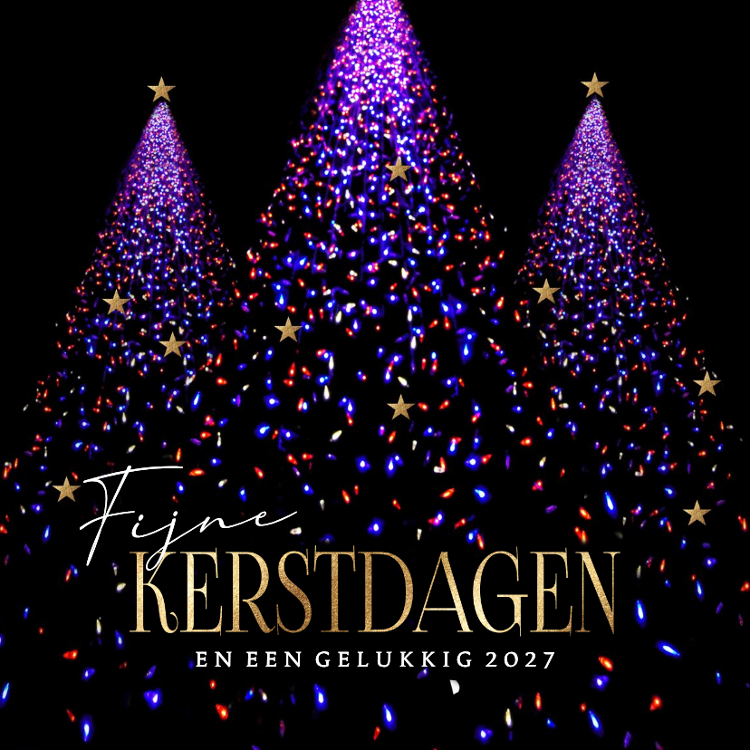 Kerstkaart kerstbomen - Kerstkaarten Kerstkaarten - Kerstkaart kerstbomen