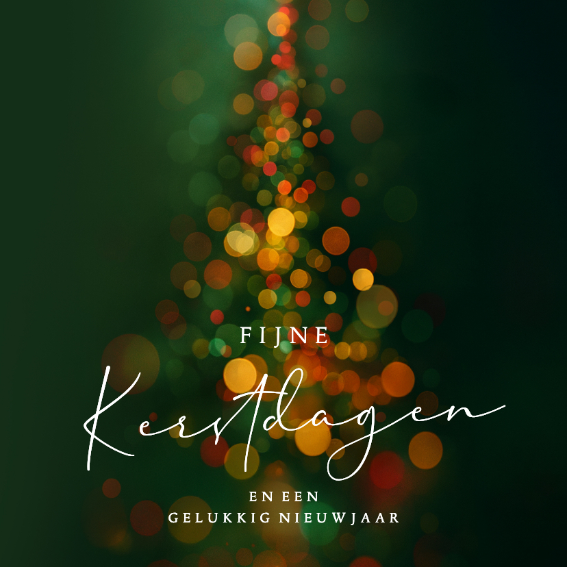 Kerstkaarten - Kerstkaart kerstboom licht flair