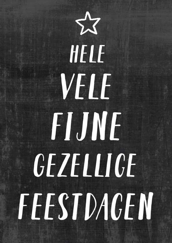 Kerstkaart kerstboom tekst ster - Kerstkaarten Kerstkaarten - Kerstkaart kerstboom tekst ster
