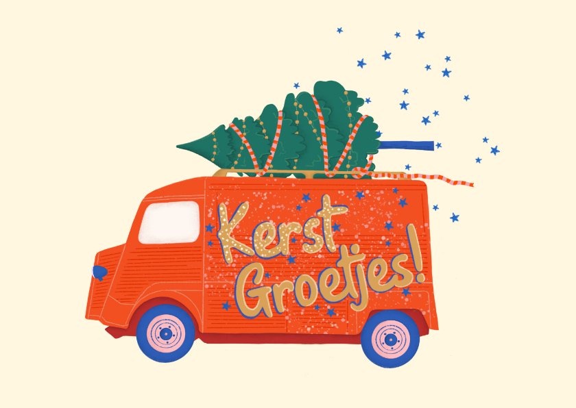 Kerstkaart kerstgroetjes - Kerstkaarten Kerstkaarten - Kerstkaart kerstgroetjes