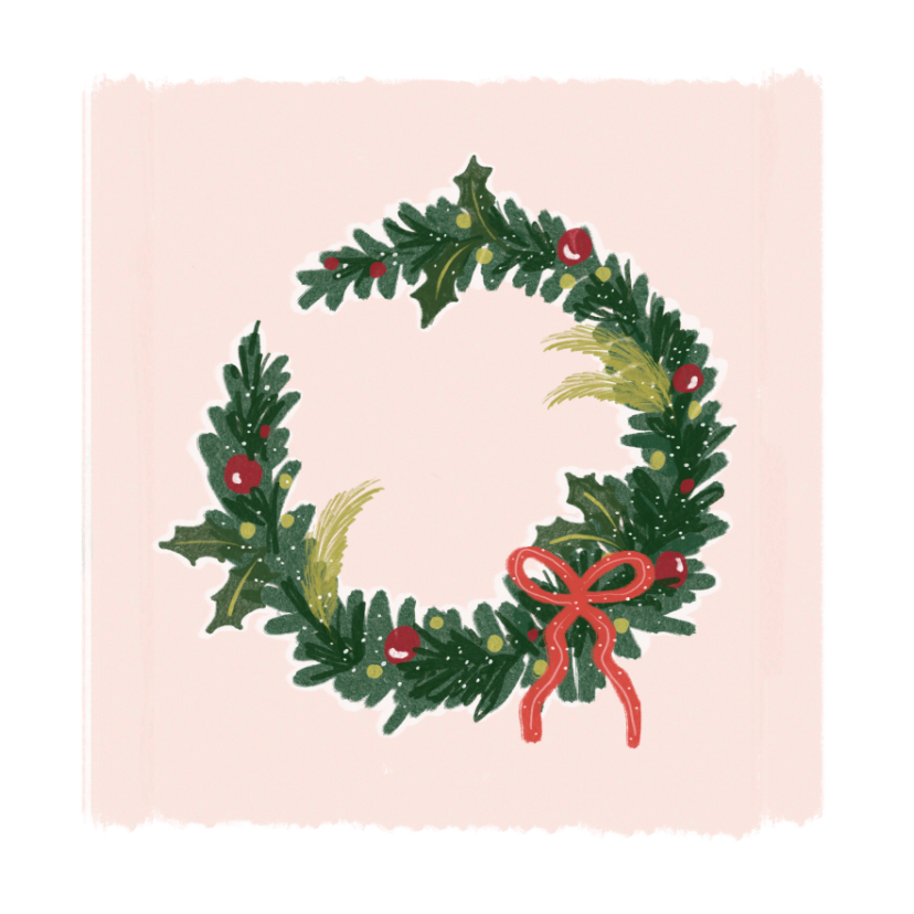 Kerstkaart kerstkrans Duchenne Parent Project - Kerstkaarten Kerstkaarten - Kerstkaart kerstkrans Duchenne Parent Project