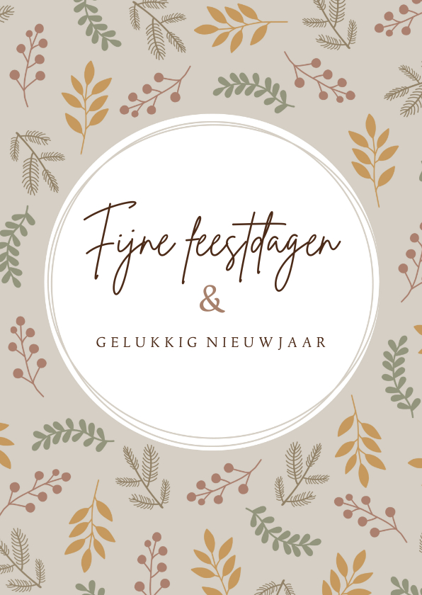 Kerstkaarten - Kerstkaart kersttakjes fijne feestdagen