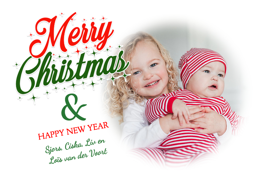 Kerstkaart klassiek en stijlvol - Kerstkaarten Kerstkaarten - Kerstkaart klassiek en stijlvol