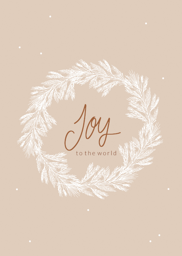 Kerstkaart krans Joy - Kerstkaarten Kerstkaarten - Kerstkaart krans Joy