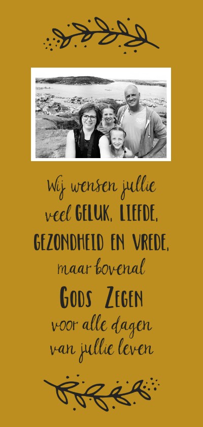 Kerstkaart lang met foto, aanpasbare kleur - WW - Kerstkaarten Kerstkaarten - Kerstkaart lang met foto, aanpasbare kleur - WW