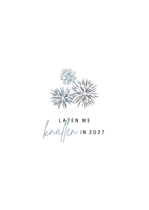 Kerstkaarten - Kerstkaart laten we knallen in 2027