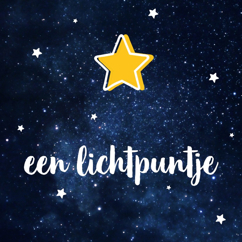 Kerstkaarten - Kerstkaart lichtpuntje met sterren