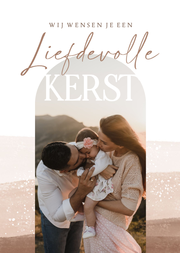 Kerstkaart liefdevolle kerst landschap waterverf sneeuw foto - Kerstkaarten Kerstkaarten - Kerstkaart liefdevolle kerst landschap waterverf sneeuw foto