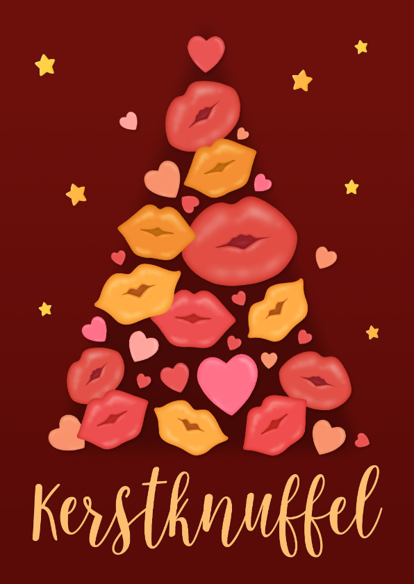 Kerstkaarten - Kerstkaart lieve knuffel kerstboom